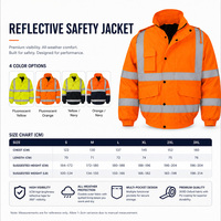 Veste de travail rembourrée épaisse et chaude pour l'hiver, haute visibilité, pour les travailleurs ferroviaires, les ingénieurs, les mineurs, vêtements de travail réfléchissants, vêtements de sécurité, imperméable haute visibilité