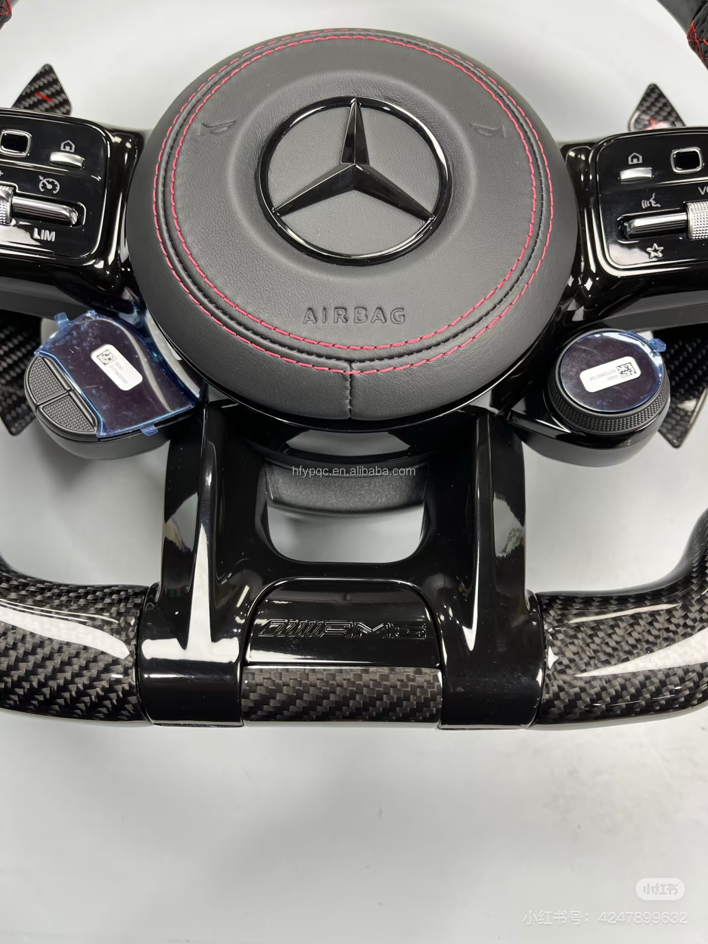 Custom Car Interior Accessories Fit 2015-2018 Mercedes-Benz 2015-2018 AMG W205 C63 C43 Carbon Fiber Steering Wheel
