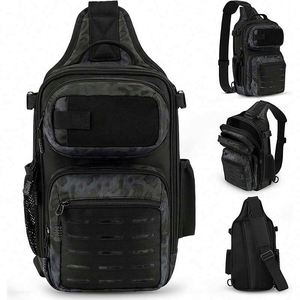 Free Sample Custom Candy Pattern Polyester Fishing Sling Tackle Storage <b>Tool</b> <b>Bag</b> for Fishing Hiking Hunting Camping - Product Image 3