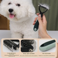Ensemble de brosses manuelles pour le toilettage des animaux de compagnie (chats et chiens) : ciseaux, brosse démêlante, brosse de bain, peigne démêlant, bols en plastique