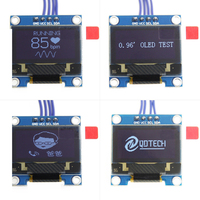Pantalla OLED de 0,96 "Interfaz I2C IIC Color Blanco/azul/amarillo-azul Módulo de pantalla OLED de 0,96 pulgadas 128*64 Compatible con Raspberry Pi