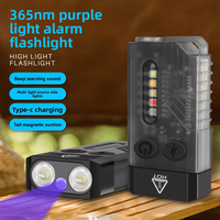 Porte-clés multifonctionnel EDC avec lampe torche 1200LM, lumière de travail magnétique, rechargeable par type C, pour le camping en plein air