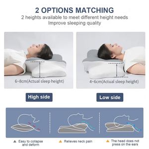 Adjustable Therapeutic Ergonomic Sleep Wave Shape <b>Bed</b> Contour Cervical Gel 100% Memory Foam <b>Pillow</b> - Product Image 3