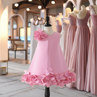 Robe de princesse pour filles MQATZ, vente en gros, 4-8 ans, robe sans manches à fleurs, robe d'anniversaire pour filles