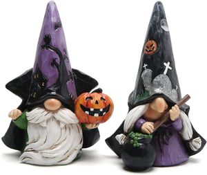 Decoraciones de Gnomos de Resina para Halloween, Hechas a Mano, Exquisitas y Artísticas, Estatuas de Brujas de Resina para Halloween, Color Personalizado - Product Image 2