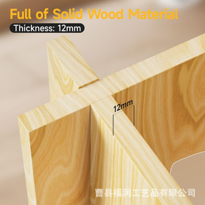 Solid Wood Cat <b>Bed</b> Square Multi Functional Pet <b>House</b> Durable Indoor Outdoor Use Natural Wood Color - Product Image 3