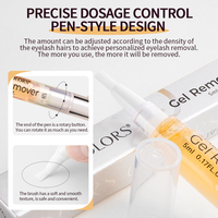 Gel dissolvant pour colle à cils Flavor Lash, stylo dissolvant pour adhésif à cils avec brosse douce, dissolvant pour extensions de cils non sensible