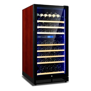 <span class=keywords><strong>Enfriador</strong></span> <span class=keywords><strong>de</strong></span> Vino y Alcohol para 80 <span class=keywords><strong>Botellas</strong></span>, 2 Zonas <span class=keywords><strong>de</strong></span> Temperatura, Diseño <span class=keywords><strong>de</strong></span> Madera Roja, Sistema <span class=keywords><strong>de</strong></span> Enfriamiento por Compresor - Product Image 3