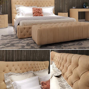 Juego de Dormitorio Moderno California King, Juego de Cama Italiano de Lujo Francés con Tela, Cama Princesa - Product Image 6