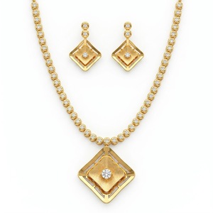 Conjunto de Collar y Pendientes Geométricos de Plata 925 y Oro Italiano - Joyería Fina para Mujer, Regalo de Compromiso y Aniversario - Product Image 6