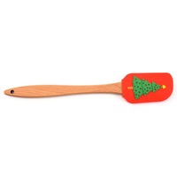 Spatule de cuisson en silicone imprimée Noël, souple, pour pâtisserie et gâteaux, grattoir de cuisine