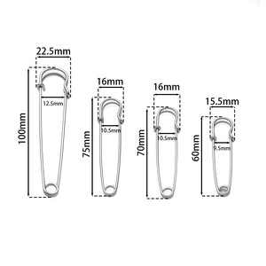 Épingles de sûreté en métal, diamètre de la tête de 10 mm, pour vêtements, foulards, broches, accessoires de bijoux DIY, vente en gros - Product Image 2
