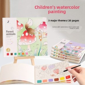 Libro de Colorear Creativo con Acuarelas, Bloc de Dibujo para Aliviar el Estrés, Cuaderno de Dibujo, Pigmentos con Temática de Dibujos Animados, Hojas de Papel al por Mayor - Product Image 6