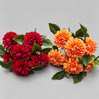 Buket Bunga Dahlia Buatan 7 Tangkai Langsung dari Pabrik, Krisan Palsu untuk Dekorasi Meja Pernikahan dan Rumah, Warna Dapat Disesuaikan
