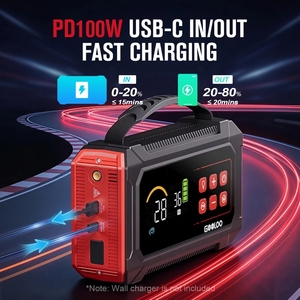 GOOLOO A9 Ultra Démarreur de Batterie 6000A pour Tous Moteurs Essence 12L et Diesel avec Compresseur d'Air pour SUV, Camion, VR, PICKUP, Tout-terrain - Product Image 6