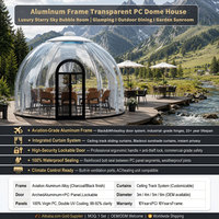Dôme transparent en polycarbonate imperméable pour l'extérieur, tente bulle transparente, maison igloo