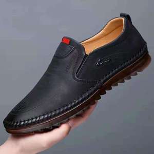 Scarpe in pelle per uomo nuova moda Texture cucitura <span class=keywords><strong>auto</strong></span> fagiolo antiscivolo Business morbido fondo guida - Product Image 4