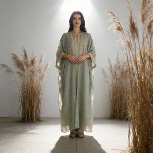 Luxury Embroidery Polyester Elegant Custom Dress Abaya for Muslim Women Evening Parties and Special Occasions - Product Image 1