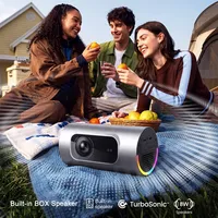 Projecteur intelligent LED L10, vente directe d'usine, Android 14, résolution 1920x1080 dpi, mise au point automatique, prise en charge 4K, projecteur portable d'extérieur
