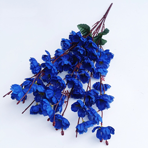 L en gros 7/9 fourchettes soie artificielle pêche arrangement floral mariage fond décoration faux pêche fleurs fleurs - Product Image 6