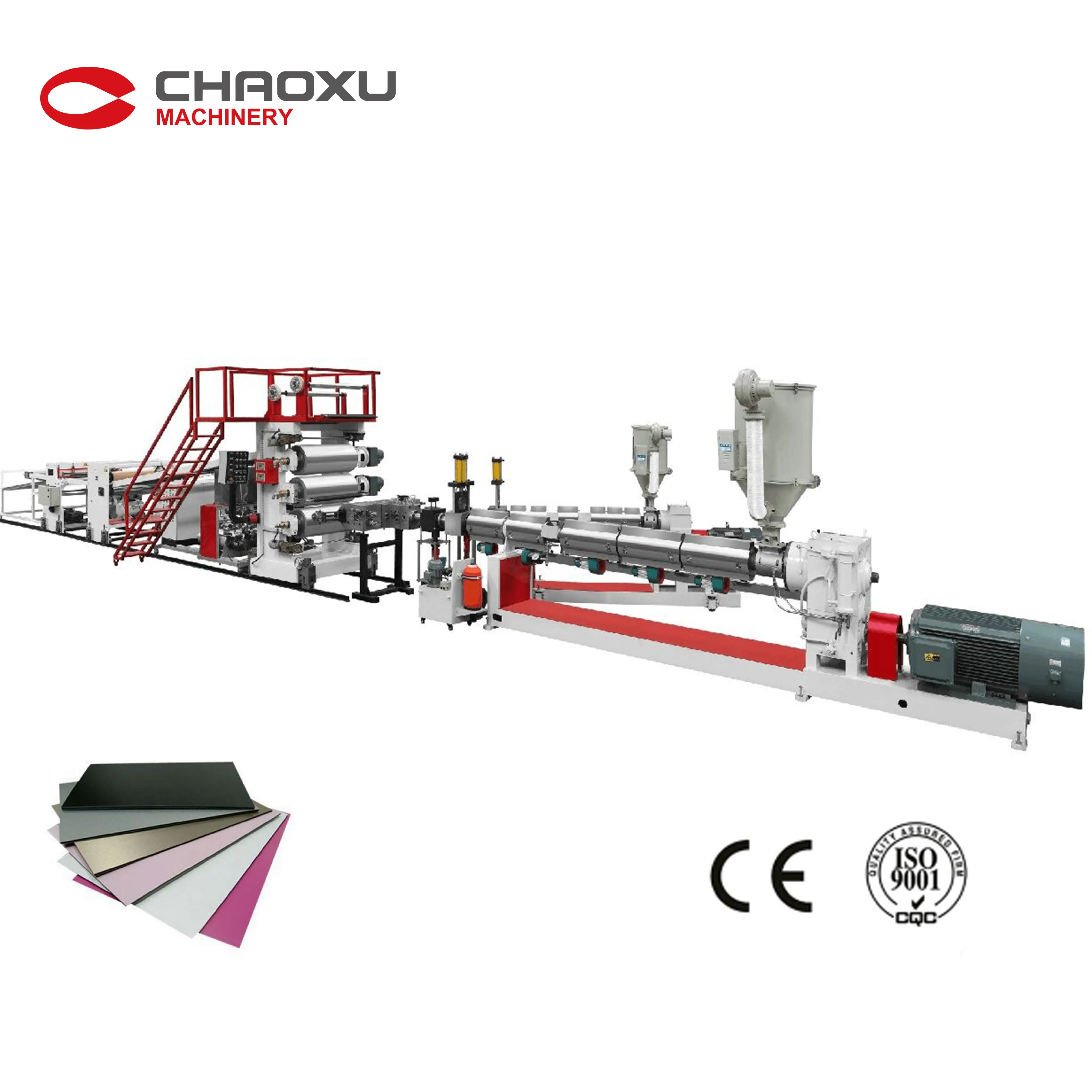 CHAOXU mesin bagasi koper bahan jalur produksi menghasilkan Abs Pc papan plastik keras
