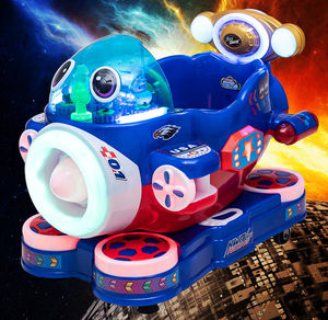 Máquina de Juegos Infantiles Operada con Monedas, Thunder Aircraft, Coche Eléctrico Balancín con MP3 - Product Image 6