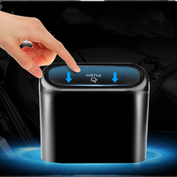 Poubelle de voiture en PP avec couvercle à pression, compacte, pour véhicules, bac à déchets automobile, boîte de rangement pour côté siège ou porte