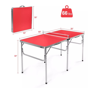 Équipement d'entraînement en plein air familial de haute qualité 60 pouces Table pliante de tennis de <span class=keywords><strong>ping</strong></span>-<span class=keywords><strong>pong</strong></span> portable étanche avec accessoires - Product Image 2