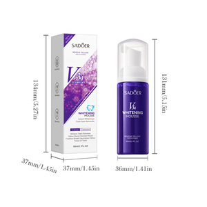 Hot OEM ODM sadoer tùy chỉnh V34 làm trắng răng Tím Mousse chăm sóc răng miệng loại bỏ răng vàng vết bẩn bạc hà làm trắng kem đánh răng - Product Image 6