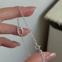 Bracelet pendentif minimaliste en argent sterling 925 pour femme, à porter au quotidien