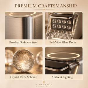 Executive Lounge Ice Ball Machine Sc-6219 8 Balls 30min 3cm Crystal Auto 42db 5-star Hotel Vip Suite Premium Oem Ce Sc-6219 - Product Image 2