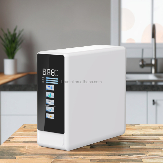 Intelligent 3-Stage RO System Under-Sink Water Purifier 600GPD Flow Rate Smart Features Electric/Manual Tankless Design