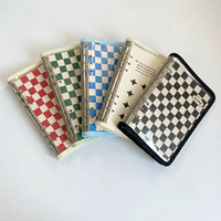 Carnet en PP à spirale avec intérieur remplaçable, motif à carreaux, style étudiant, taille personnalisée, logo personnalisé