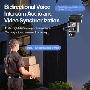 Cámara de Seguridad Solar <span class=keywords><strong>V380</strong></span> de 4 Lentes y 6K, 360 °   Cámara de Vigilancia PTZ con Vista en Vivo en 3 Pantallas, SIM 4G LTE + Wi-Fi, Visión Nocturna en Color de 12MP, CCTV para Granjas sin Wi-Fi - Product Image 5