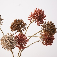Ranting Buah Hydrangea Buatan Berkualitas Tinggi, Ranting Buah Buatan untuk Dekorasi Bunga Pernikahan Vintage Musim Gugur