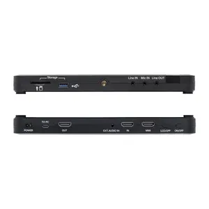 Unisheen UR500A 독립형 내시경 전환 비디오 레코더 VGA DVI HDMI YPbPr S 비디오 RCA 카메라 4K 캡처 박스 레코더