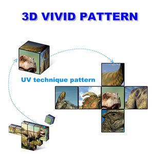 Giocattoli educativi del blocco del cubo magnetico di plastica del dinosauro di vendita calda 16PCS - Product Image 4