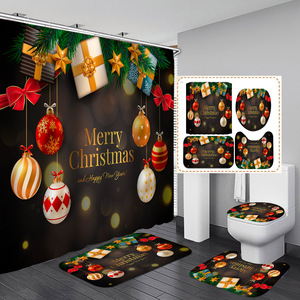 Tapis de montage à <span class=keywords><strong>angle</strong></span> direct d'usine Offre Spéciale avec ensembles de salle de bain ensemble de <span class=keywords><strong>rideau</strong></span> de <span class=keywords><strong>douche</strong></span> papillons 4 pièces - Product Image 6