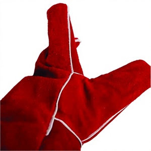Gants de sécurité en polyéthylène rouge résistants à la chaleur, manchette de 25,5 cm, durables, antidérapants, respirants, flexibles, protection au travail, 7 oz, personnalisables - Product Image 4