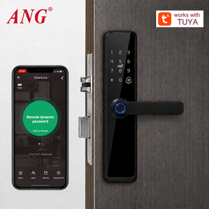 Kunci Pintu Biometrik Pintar ANG dengan Kata Sandi Keamanan, Bekerja dengan Tuya Digital, Pasokan Baterai AA, Kunci Pintu Digital Sidik Jari - Product Image 5