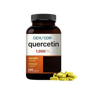 Cápsulas de quercetina de 240 recuentos OEM/ODM, 1000mg por porción, extracto de Sophora Japonica, suplementos herbales de apoyo inmunológico - Product Image 1