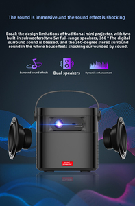 Thiết Kế Mới Mini Xách Tay 1080P Chiếu LED Android Chiếu 4K Full HD <span class=keywords><strong>LCD</strong></span> Video Home Máy Chiếu - Product Image 3