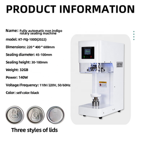 Machine de scellage de canettes de bureau non rotative, entièrement automatique, électrique, commerciale, pour sodas, jus de fruits et bières, vente en gros d'usine - Product Image 2