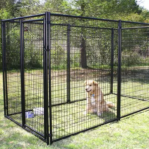 Fornitore della cina per gabbia per cani di grandi dimensioni 6*8*8 ft rete metallica saldata fuori cuccia per cani