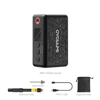 Pompe à vélo électrique portable numérique haute pression AM6 130 PSI personnalisée avec affichage numérique, gonfleur de pneus rapide pour valves Presta et Schrader
