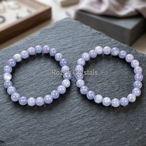Bracelet en perles de pierres précieuses indiennes - Pierre énergétique, artisanat semi-précieux, inspirant, anti-anxiété, décoration d'intérieur - Product Image 5