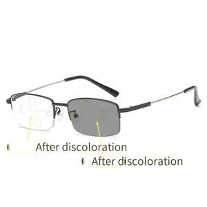 "Gafas de lectura fotocromáticas con zoom automático delgado para hombre con luz antiazul y lentes multifocales progresivas" - Product Image 5