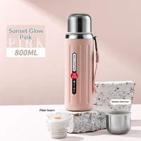 Nouvelle gourde isotherme portable pour enfants en acier inoxydable 316, style colonne romaine, grande capacité, design rétro et de haute qualité