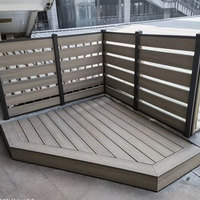 Installation facile, clôture extérieure naturelle de 6 pieds, panneau de clôture en composite WPC imperméable, plancher de terrasse extérieur, clôture de jardin, panneau de clôture pour cour