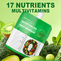 Supplément liquide de perte de poids végétalien biologique ODM/OEM Multivitamine naturelle de salade verte dans l'emballage de sachet boisson d'extrait diététique
